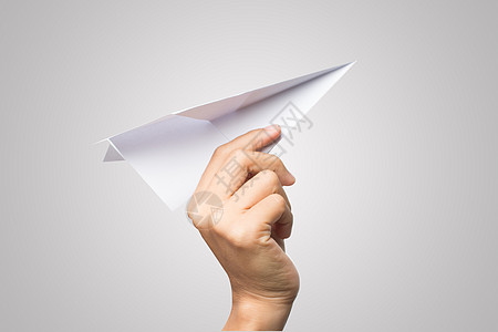 古法造纸白色背景的达特造纸飞机被隔离女士空气玩物运输玩具背景