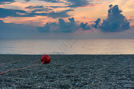 卡拉布里亚海滩日落假期地平线旅行海洋天空天气浮标热带海景海岸图片