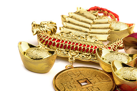 中国金子节日财富问候语幸福文化经济银行业新年装饰品掘金图片