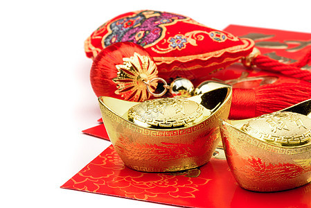 中国金子问候语金条装饰品银行业传统经济幸福节日新年财富图片