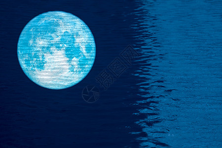 游泳便便水面上满月的反光鱼月图片