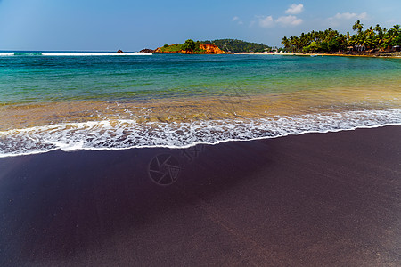 鹦鹉岩世界水日 Vulcan 黑沙滩热带海滩日图片