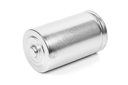 白色背景上的LR20D大小电池宏观尺寸金属力量情况技术圆柱电气容量电子图片