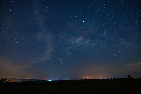 银星星系的银河之夜乳白色星星星座背景图片