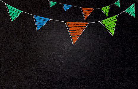 黑板绘图背景艺术图纸狂欢旗帜粉笔庆典广告婚礼节日风格图片