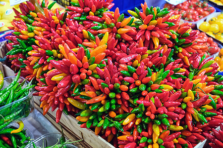 多彩辣椒辣椒青菜胡椒营养食物饮食市场收藏生产红色沙拉图片