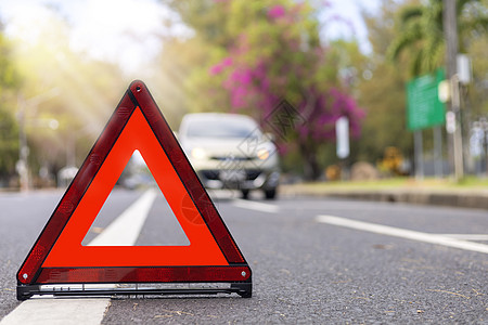 红色紧急停止签名紧急符号 an汽车信号引擎帮助街道警告运输塑料失败情况图片