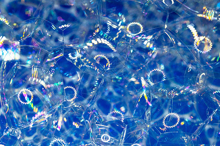 背景的沐浴水泡沫泡沫的特写星星蓝色科学彩虹气泡乐趣液体天空反射洗发水图片