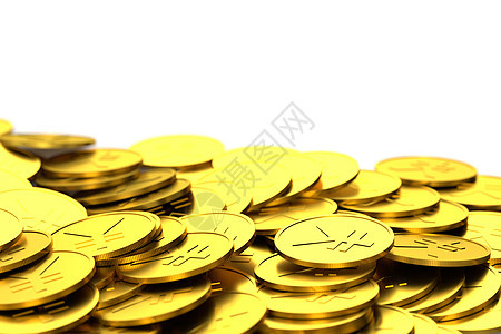 在白色背景上的 3d 渲染金币生长银行市场投资硬币金子经济商业财富宝藏图片