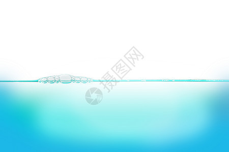 含空气 绿色和蓝色清洁清白白色水的气泡飞溅玻璃生活环境运动海浪波纹液体圆圈水滴图片
