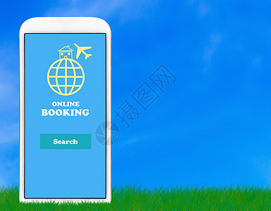 在线预订概念商业卡片金融技术航班网络互联网交易手机旅游图片