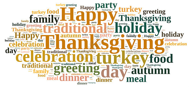 感恩节家庭季节派对庆典横幅问候语火鸡插图假期食物图片