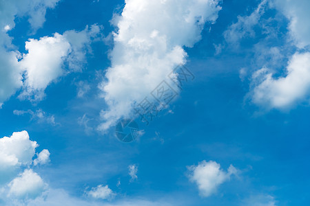 复制空间夏天蓝天和白云背景云景自由天空蓝色天气墙纸场景风景气候晴天图片