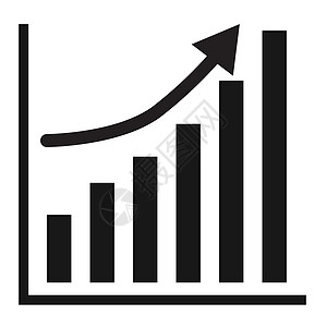矢量增长进度黑色箭头 惠特业务图图标金融统计网络报告市场酒吧插图进步生长商业图片
