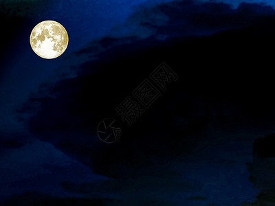 夜空中乌云的超级月亮摄影月弓满月月球光谱圆圈彩虹耀斑黑色蓝色图片