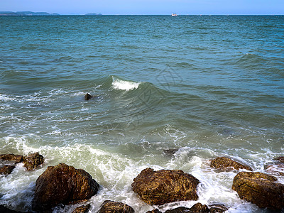 暴风暴潮 小船浪也会破坏气质海滩海岸海洋热带旅行艺术悬崖灾难海景图片