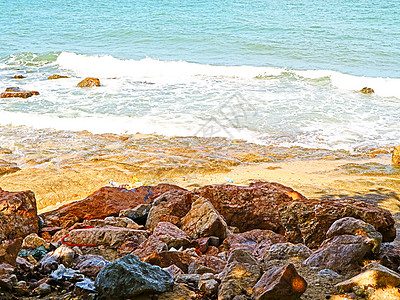 风暴潮 暴洪或风暴潮是沿海洪水海岸空气石头气质海岸线风暴环境墙纸艺术悬崖图片