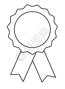 白色背景上的奖图标 平面样式 奖牌铅笔图标 f图片