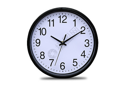 孤立在白色背景上的挂钟数字圆圈旋转小时商业手表计时器技术模拟倒数图片
