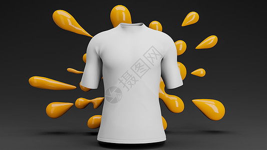 衬衫模拟套装 用于品牌 3D 渲染的 T 恤模板服饰店铺空白袖子营销小样男性棉布男人嘲笑图片