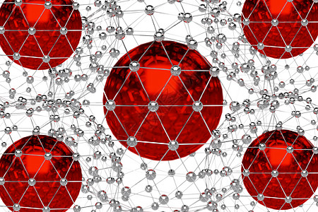具有混沌 str 的低聚金属球体的抽象 3d 渲染矩阵技术小说地球细胞宏观合金网络海报行星图片