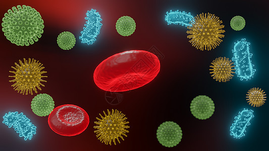 引起宿主生物体感染的致病病毒 病毒 d细胞流感研究疫苗药品技术微生物细菌身体癌症图片