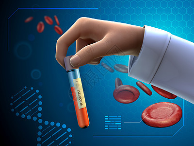 血液测试药品插图预防化学品管子技术渲染风险实验室生物图片