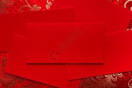 传统新年中国卡战俘信封运气卡片财富庆典装饰繁荣祝福文化图片