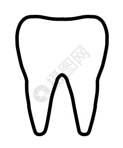 白色背景上的牙齿图标 牙齿标志搪瓷空腔药品牙科卡通片治疗标识健康医生解剖学图片