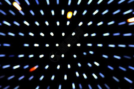 变焦效果照明散景运动在深黑色背景上模糊派对隧道交通射线蓝色激光线条速度技术踪迹图片