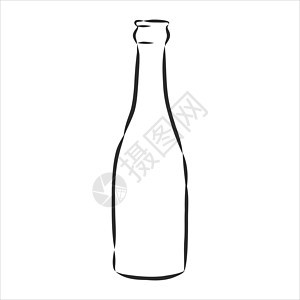 素描瓶的向量 素描瓶的向量 玻璃瓶 矢量素描图涂鸦酒吧液体奢华玻璃卡通片餐厅墨水假期菜单图片