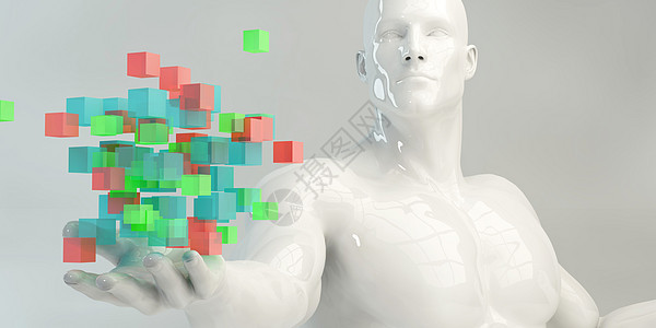 技术抽象背景互联网破坏性网络解决方案创新机器人一体化服务合作平台图片