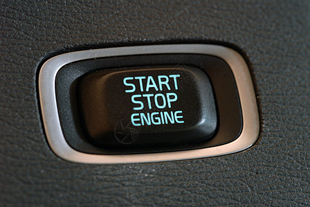 启动引擎按钮合金黑色蓝色摩托车电子电气控制技术奢华圆形图片