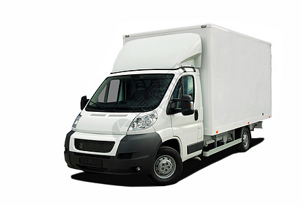 运货车运输发动机面包车白色技术送货商品卡车货运搬运工图片