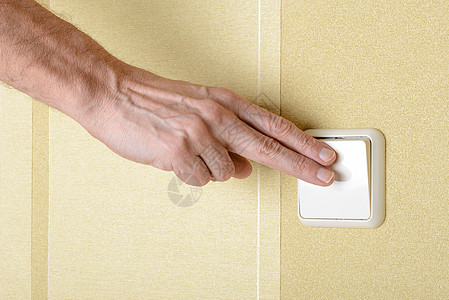 开灯控制服务男人家庭正方形白色开关电气技术手指图片