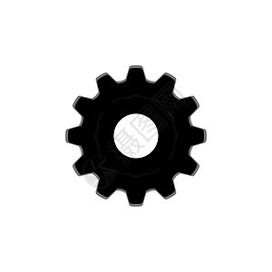 白色背景上的齿轮或齿轮图标 技术驱动符号机械团队传播进步工具工作圆圈插图力量合作图片