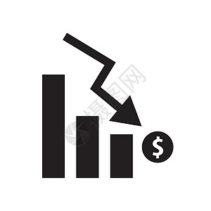 条形图 条形图下降 图表图标 平面样式 通道统计网络利润危机破产信息阴影成功进步报告图片