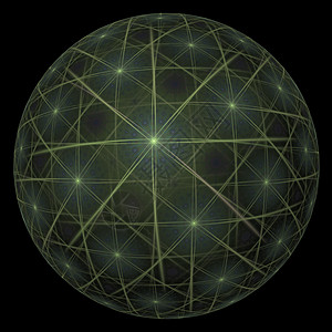 抽象分形球体背景几何学活力线条曲线大理石魔法作品海浪圆圈渲染图片