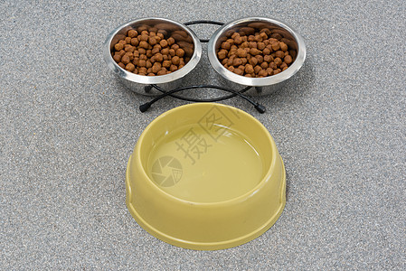 两碗猫食 两碗水的顶端风景图片