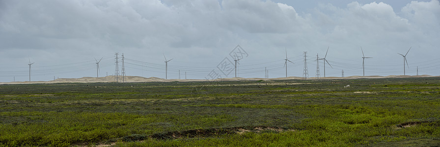 巴西阿廷斯附近田地上的风车气候商业爬坡环保干旱能量源目的地自然资源活力涡轮机图片