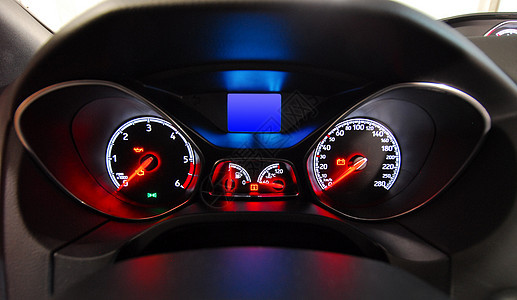 灯光仪表板汽油测量控制柜台速度车速乐器汽车里程表发动机图片