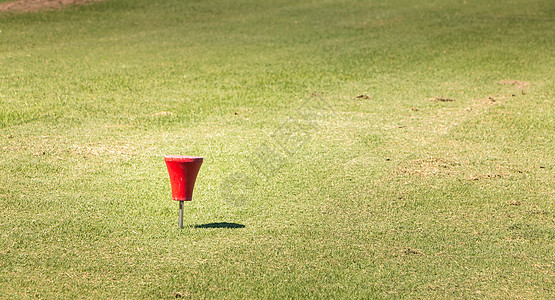 红标记 从高尔夫球场开始运动别针团队标签课程三角形标准杆指针锦旗旗帜图片