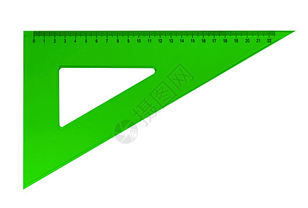绿色可塑性三角型标尺图片