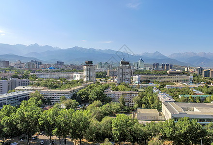 阿拉木图航空视图天线场景天际旅行住房建筑学公寓国家全景城市图片