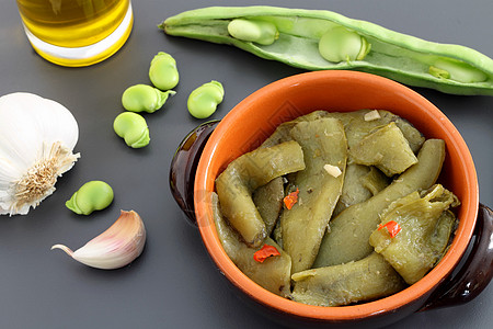 烹煮宽度豆豆豆剩菜种子饮食绿色剩饭桌子陶器回收食物农业图片