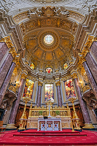 德国柏林的柏林大教堂旅行建筑学游客地标宗教首都历史性狂欢旅游景观图片