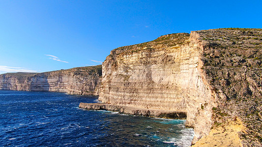 Gozo 马耳他高地悬崖鸟类高度岛屿航班港口公园寺庙晴天大教堂墙壁图片