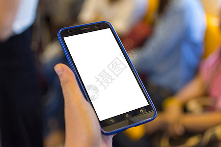 手持智能手机的人价格火车铁路顾客手指乘客技术检查车站展示图片