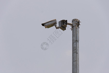 安保摄像头CCTV天空办公室技术安全建筑财产警卫视频监视器兄弟图片