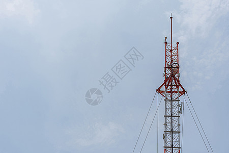 天线细胞塔天空商业建筑天线系统电讯蓝色全球微波细胞图片